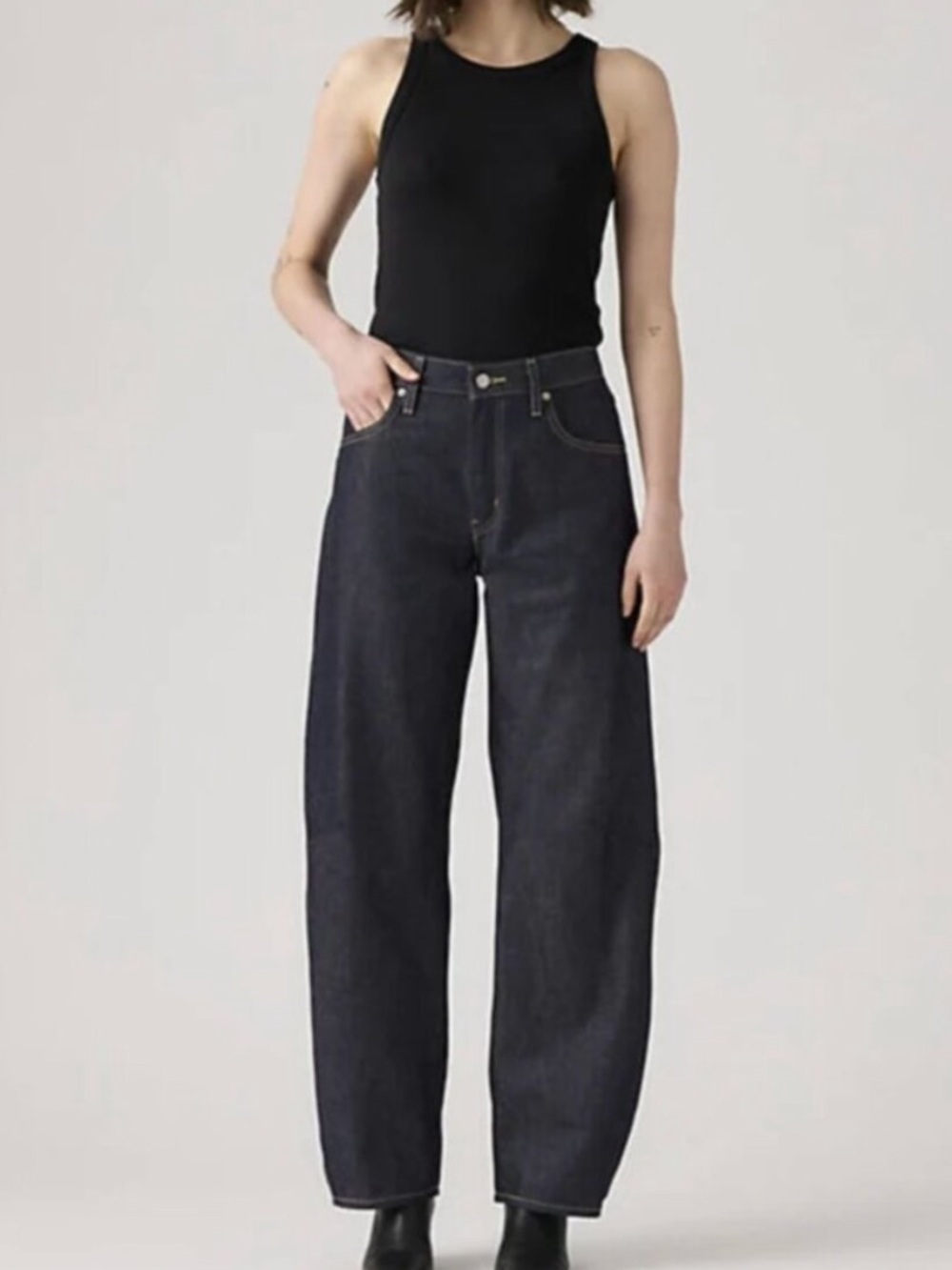 Levi’s Baggy Dad Barrel Jeans Dark wash SZ 26 NWT - Picture 4 of 11